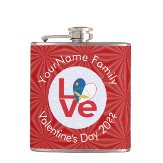 Flasques Azorean LOVE Foyer Drapeau Saint-Valentin Personna