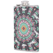 Flasques Aztec géométrique : Motif circulaire coloré (Gauche)