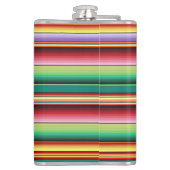 Flasques Aztec Tribal Traditionnel Textile Coloré Linéaire (Dos)