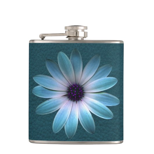 Flasques Azur marguerite en cuir foncé (Devant)