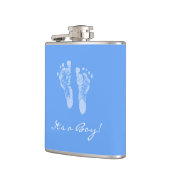 Flasques Baby shower mignon ses empreintes de pas d'un bébé (Gauche)