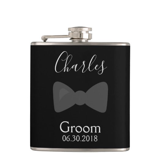 Flasques Bachelor partie Groom Bow Cravate (Devant)
