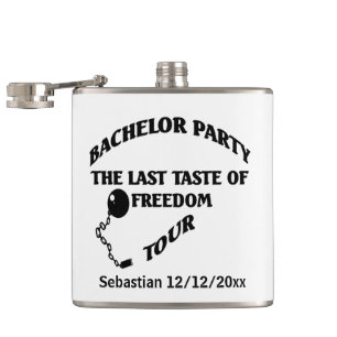 Flasques Bachelor Party Dernier Goût De Liberté Personnalis