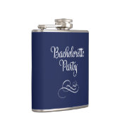 Flasques Bachelorette Bachelorette Bleue Marine Cute 6oz (Droite)
