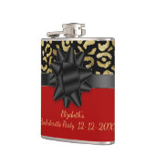 Flasques Bachelorette Empreinte de léopard Black Rouge (Gauche)