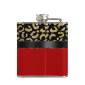 Flasques Bachelorette Empreinte de léopard Black Rouge (Dos)