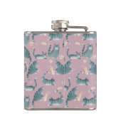 Flasques Bad Grey Tabby Chats Frappe Stuff Over & Monogramm (Dos)