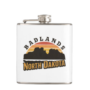 Flasques Badlands North Dakota Retro