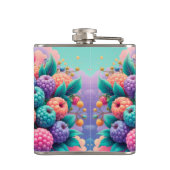 Flasques Baies colorées avec le meilleur papa jamais (Dos)