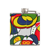 Flasques Bal de plage rouge jaune bleu vert (Dos)