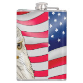 Flasques Bald Eagle devant le drapeau américain Art patriot (Dos)