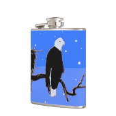 Flasques Bald Eagle en hiver - Art original de la faune (Gauche)