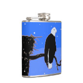 Flasques Bald Eagle en hiver - Art original de la faune (Droite)