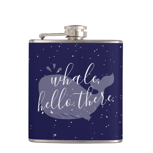 Flasques Baleine Bleue, Hello There Flask (Devant)