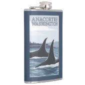 Flasques Baleines #1 - Anacortes, Washington d'orque (Droite)