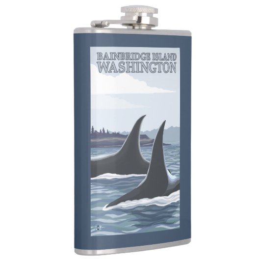 Flasques Baleines #1 - île de Bainbridge, Washington (Droite)