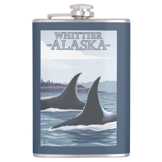 Flasques Baleines #1 - Whittier, Alaska d'orque (Devant)