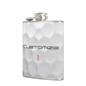 Flasques Balle de golf avec texte et numéro personnalisés (Gauche)