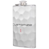 Flasques Balle de golf blanche texturée avec nom et numéro  (Gauche)