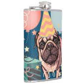 Flasques Ballons de fête de célébration de Pug avec confett (Droite)