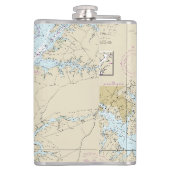 Flasques Baltimore MD Latitude Longitude Nautique (Dos)