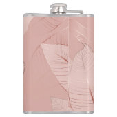 Flasques Banane, feuilles de palmiers : cuivre brillant. (Dos)