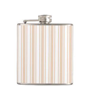 Flasques Bande de bonbons beige et blanche