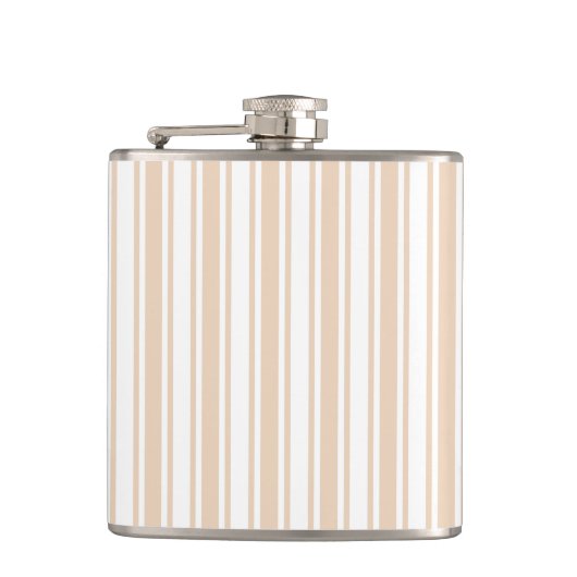Flasques Bande de bonbons beige et blanche (Devant)