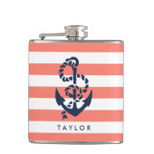 Flasques Bande de corail marine et Ancre marine Personnalis (Devant)