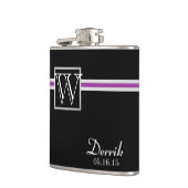 Flasques Bande et monogramme d'accentuation violette (Gauche)