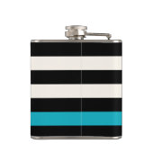 Flasques Bande moderne noire, crème et turquoise (Dos)