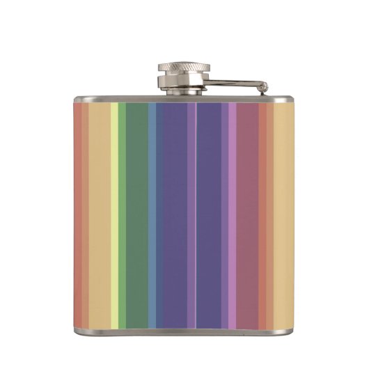 Flasques Bandes arc-en-ciel coupées (Dos)