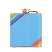 Flasques Bandes arc-en-ciel diagonales (Dos)