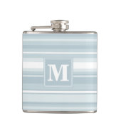 Flasques Bandes bleu glace monogramme (Devant)