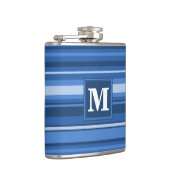 Flasques Bandes bleu monogramme (Droite)