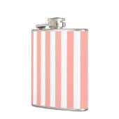 Flasques Bandes de bonbons corail et blanc (Gauche)