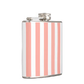 Flasques Bandes de bonbons corail et blanc (Droite)