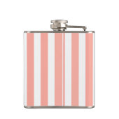 Flasques Bandes de bonbons corail et blanc (Dos)