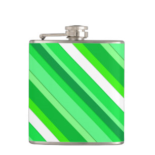 Flasques Bandes de bonbons en couches - vert émeraude et bl