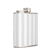 Flasques Bandes de bonbons gris clair et blanc (Droite)