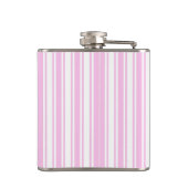 Flasques Bandes de bonbons rose clair et blanc (Dos)
