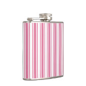 Flasques Bandes de bonbons roses et blanches (Droite)