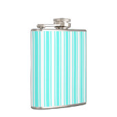 Flasques Bandes de bonbons turquoise et blanche (Droite)