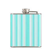 Flasques Bandes de bonbons turquoise et blanche (Dos)