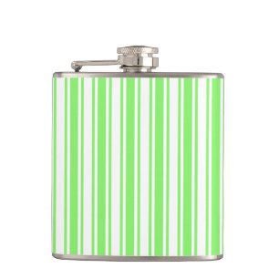 Flasques Bandes de bonbons vert et blanc de chaux