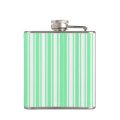 Flasques Bandes de bonbons vert et blanc pastel (Dos)