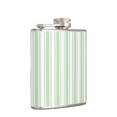 Flasques Bandes de bonbons vert pâle et blanc (Droite)