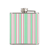 Flasques Bandes de bonbons vert, rose et blanc à la menthe (Dos)