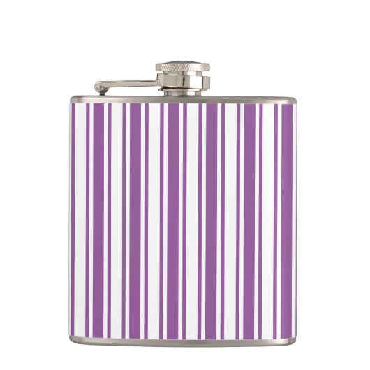 Flasques Bandes de bonbons violettes et blanches (Devant)