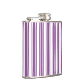 Flasques Bandes de bonbons violettes et blanches (Droite)